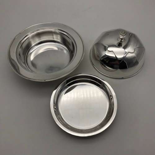Art Deco Silver-Plated Muffin Dish or Warmer