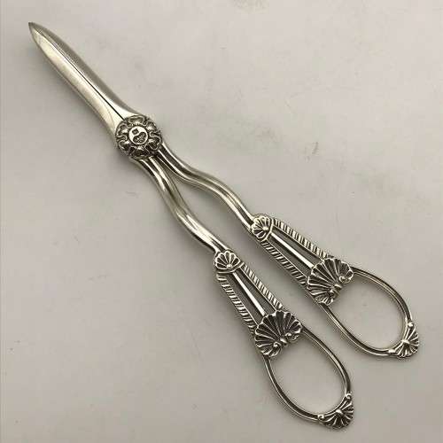 Antique Sterling Silver Grape Scissors (Cased)