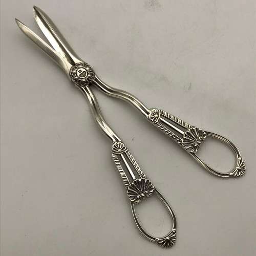 Antique Sterling Silver Grape Scissors (Cased)