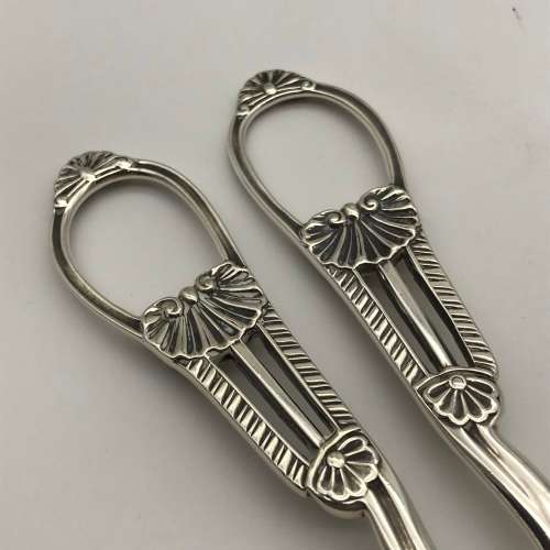 Antique Sterling Silver Grape Scissors (Cased)