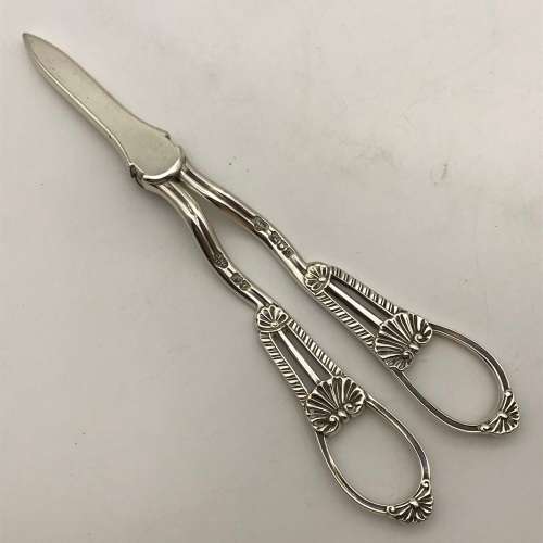 Antique Sterling Silver Grape Scissors (Cased)