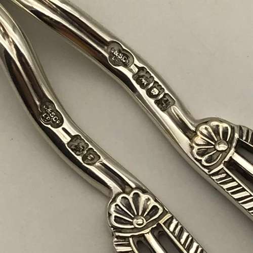 Antique Sterling Silver Grape Scissors (Cased)