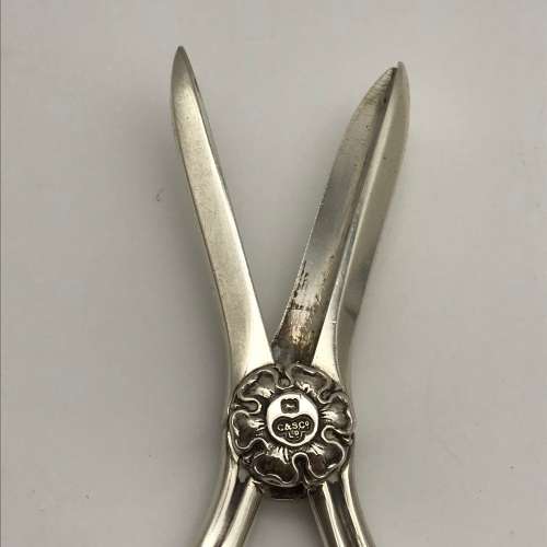 Antique Sterling Silver Grape Scissors (Cased)