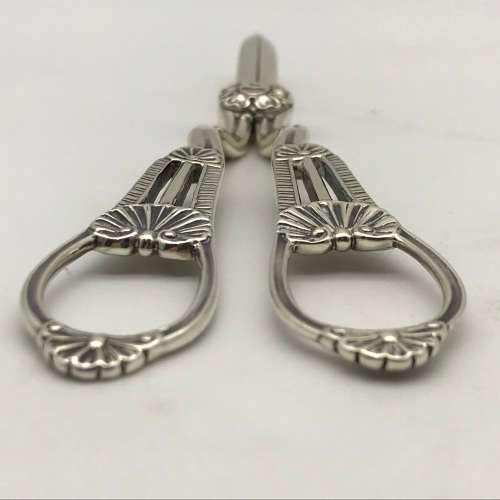Antique Sterling Silver Grape Scissors (Cased)