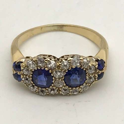 Victorian 18ct Gold, Sapphire & Diamond Ring