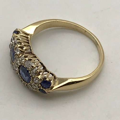 Victorian 18ct Gold, Sapphire & Diamond Ring