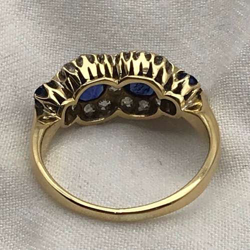 Victorian 18ct Gold, Sapphire & Diamond Ring