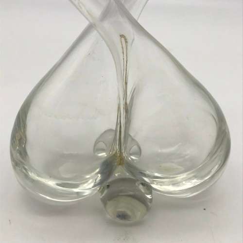 Unusual Antique Conjoined Oil & Vinegar Bottle with Silver Mounts