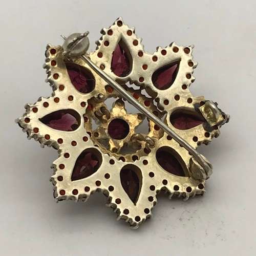 Incredible Victorian Bohemian Garnet & Pearl Brooch (V. R36 600)