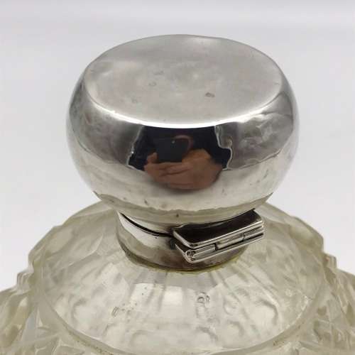 Antique Silver & Cut Crystal Perfume Bottle (1910)