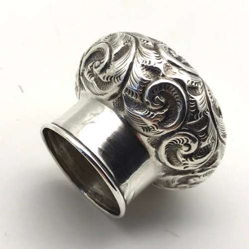 Large Antique Silver & Crystal Scent Bottle (1903)