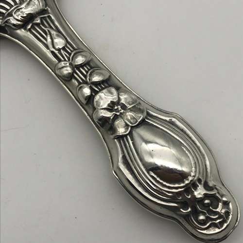 Stunning Antique Silver Art Nouveau Cherubs Hand Mirror (1904)