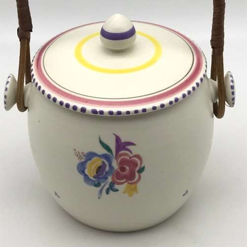 Attractive `Poole Pottery` Cookie Jar & Lid