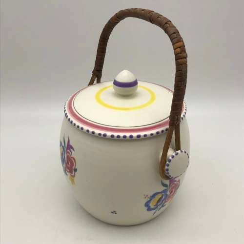 Attractive `Poole Pottery` Cookie Jar & Lid