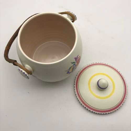 Attractive `Poole Pottery` Cookie Jar & Lid