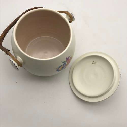 Attractive `Poole Pottery` Cookie Jar & Lid