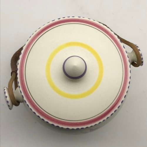 Attractive `Poole Pottery` Cookie Jar & Lid