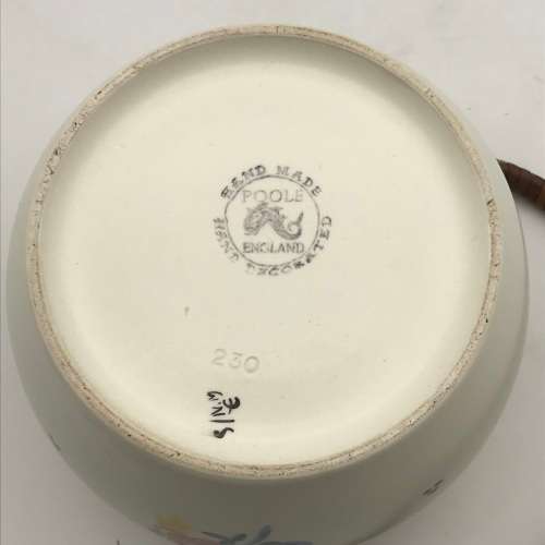 Attractive `Poole Pottery` Cookie Jar & Lid