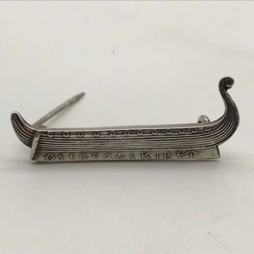 Early Solid Silver Norwegian Brooch (Saethers-Gull)