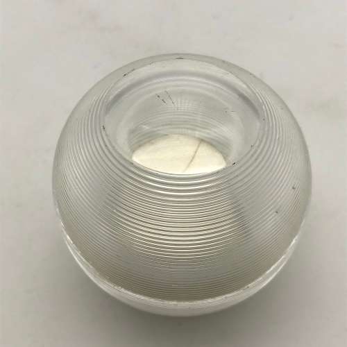 Antique Sterling Silver & Glass Match Striker
