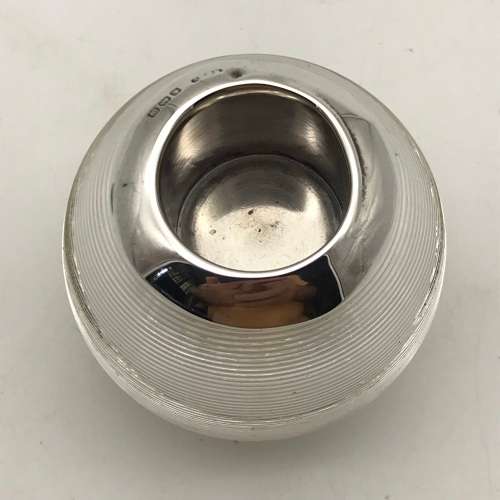 Antique Sterling Silver & Glass Match Striker