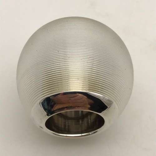 Antique Sterling Silver & Glass Match Striker