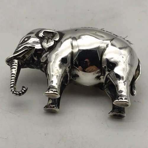 Antique Sterling Silver `Elephant` Pin Cushion (1908)