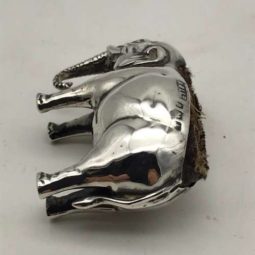 Antique Sterling Silver `Elephant` Pin Cushion (1908)