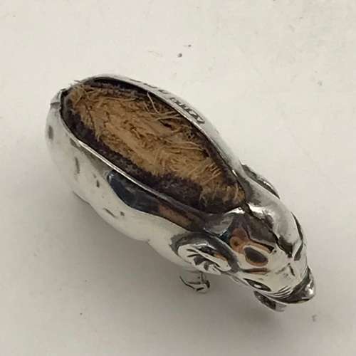 Antique Sterling Silver `Elephant` Pin Cushion (1908)