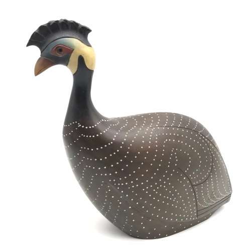 Feathers of Knysna `Crested Guinea Fowl` (193)