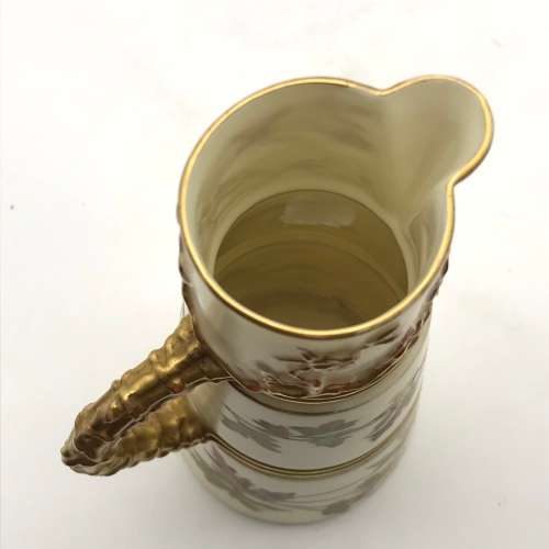 Fine Victorian `Royal Worcester` Blush Ivory Jug (1890)