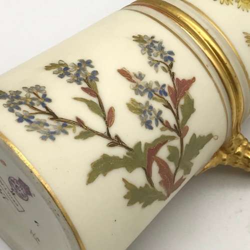 Fine Victorian `Royal Worcester` Blush Ivory Jug (1890)