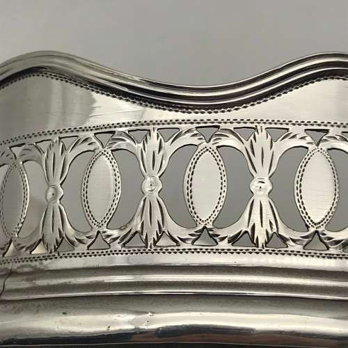 Rare Georgian Solid Silver Wine Coaster (1792)