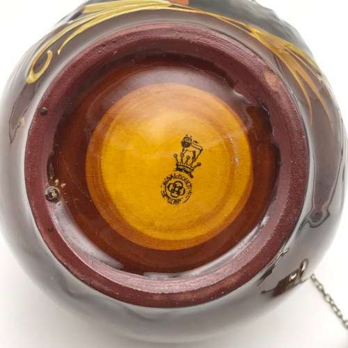 Royal Doulton `Kingsware` Flask with Silver Stopper (1905)
