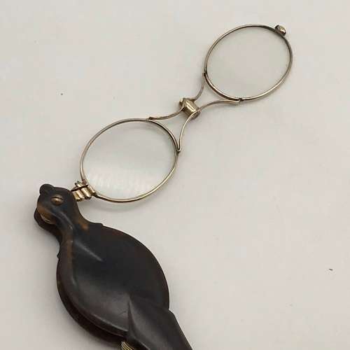 Lovely Antique `Tortoiseshell` Long-Handle Lorgnettes