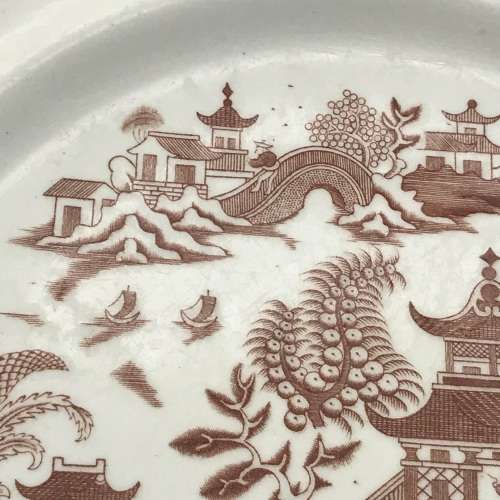 Victorian Royal Worcester `Willow Pattern` Plate (1889)