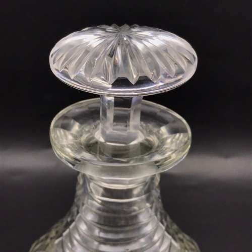 Large Georgian Cut-Crystal Decanter & Stopper