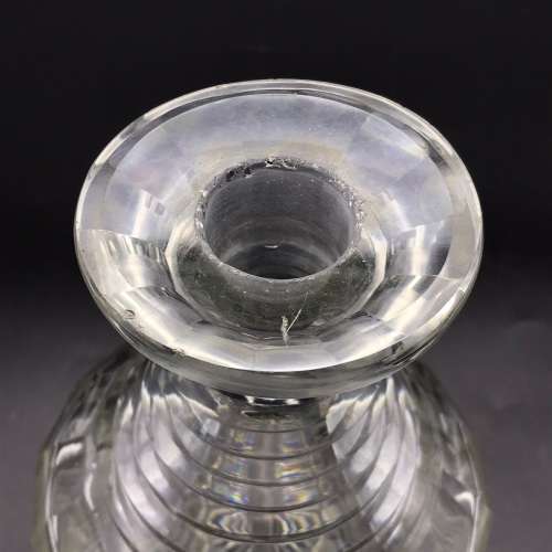 Large Georgian Cut-Crystal Decanter & Stopper
