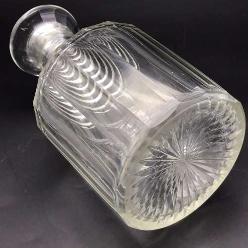 Large Georgian Cut-Crystal Decanter & Stopper
