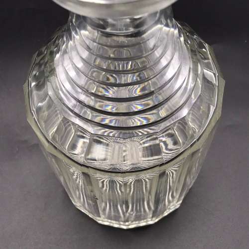 Large Georgian Cut-Crystal Decanter & Stopper
