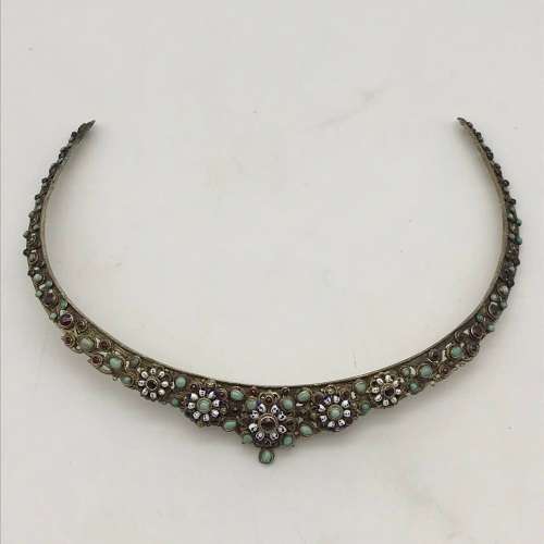 Antique Garnets, Turquoise & Enamel `Austro-Hungarian`Tiara