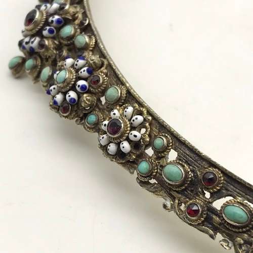 Antique Garnets, Turquoise & Enamel `Austro-Hungarian`Tiara