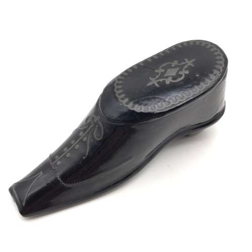 Victorian Papier Mache `Shoe` Snuff Box