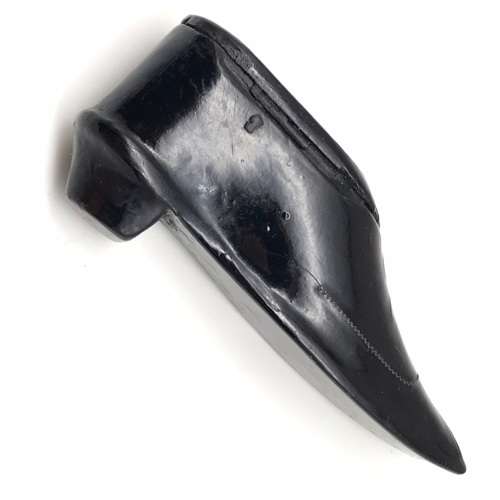 Victorian Papier Mache `Shoe` Snuff Box