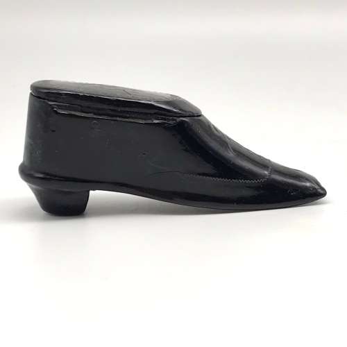 Victorian Papier Mache `Shoe` Snuff Box