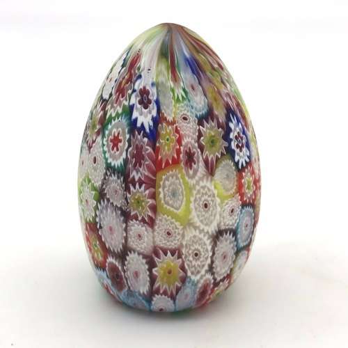 Vintage Italian `Millefiori` Art Glass Paperweight