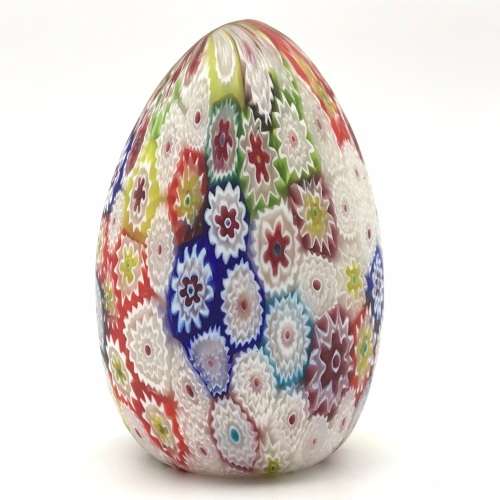 Vintage Italian `Millefiori` Art Glass Paperweight