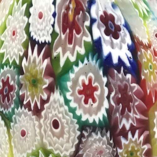 Vintage Italian `Millefiori` Art Glass Paperweight