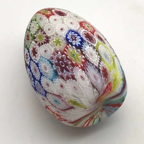 Vintage Italian `Millefiori` Art Glass Paperweight