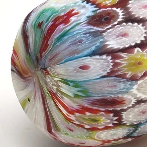 Vintage Italian `Millefiori` Art Glass Paperweight